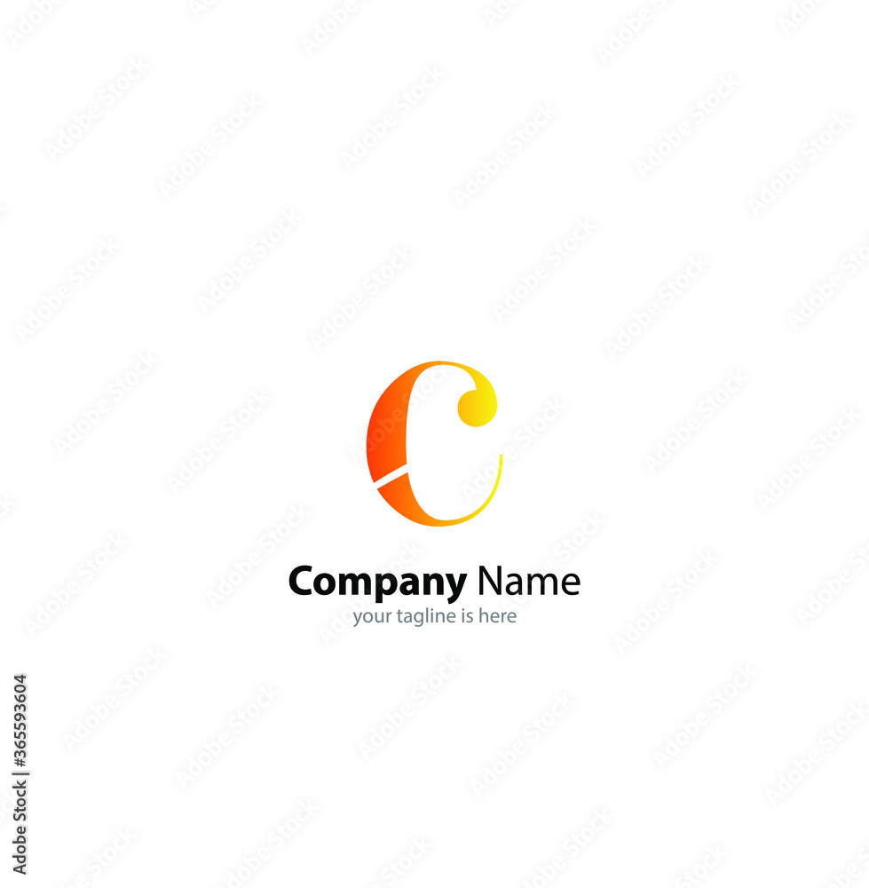 the simple elegant logo of letter C with white background the simple elegant logo of letter C with white background