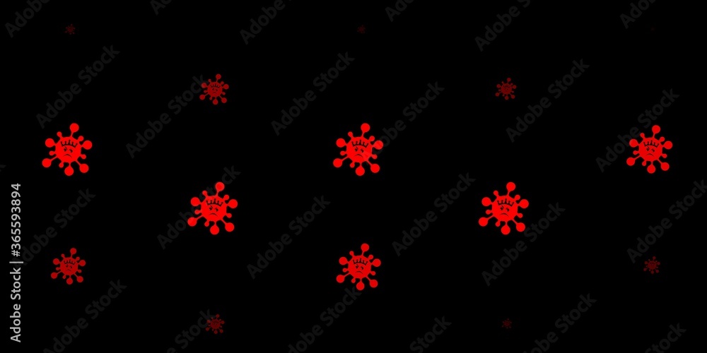 Dark red vector texture with disease symbols.