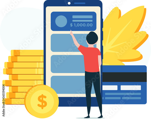 Web Illustration Concepts: Mobile Banking