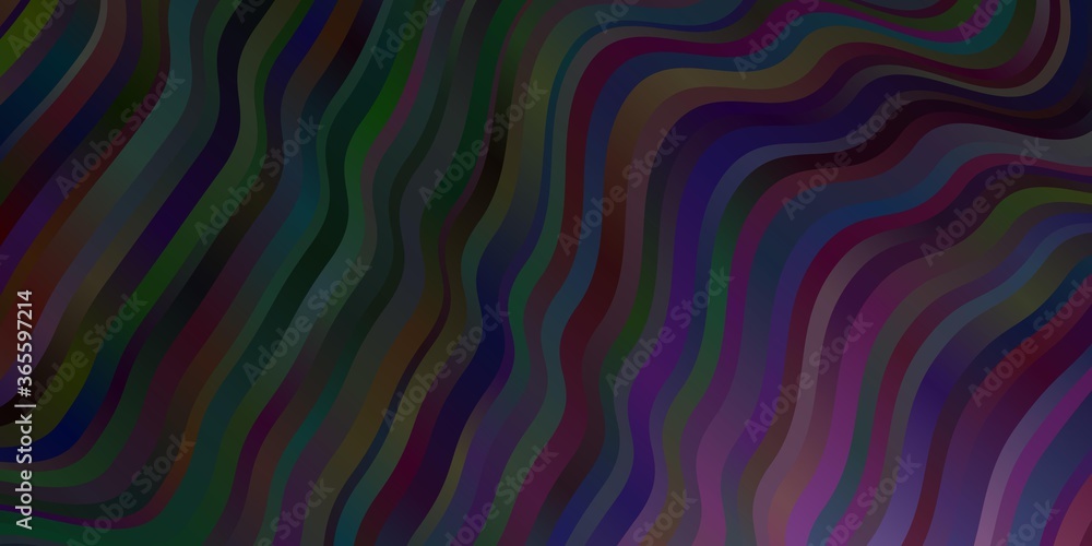 Dark Purple vector backdrop with bent lines.