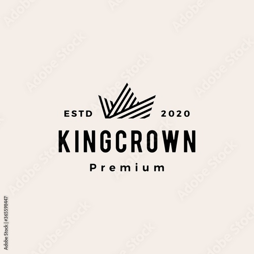 Free Download crown hipster vintage logo vector icon illustration - GFXLoad
