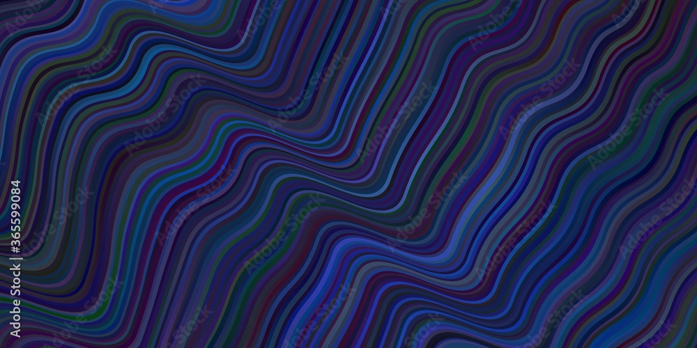 Dark BLUE vector texture with bent lines. Dark BLUE vector texture with bent lines.