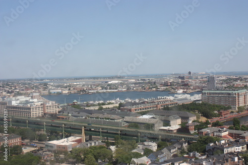 Aerial view of Boston