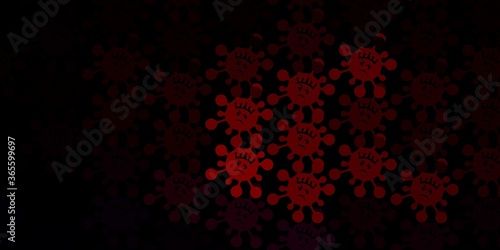 Dark red vector texture with disease symbols.