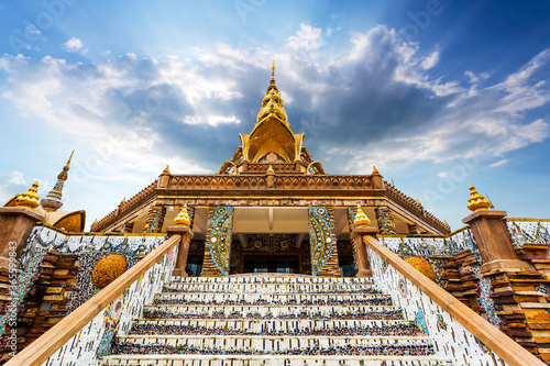 PHETCHABUN , THAILAND - September 2, 2016 : A view of Beautiful temple is name Wat phasornkaew . Located in Phetchabun province northern of Thailand on September 2 ,2016 photo