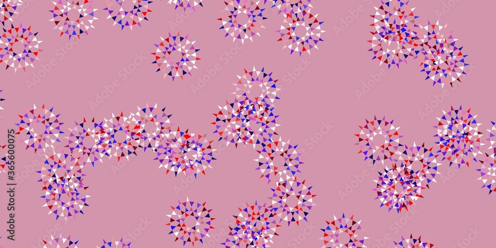 Light blue, red vector doodle template with flowers. Light blue, red vector doodle template with flowers.