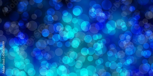 Light BLUE vector background with bubbles. Colorful illustration with gradient dots in nature style. Design for posters, banners.