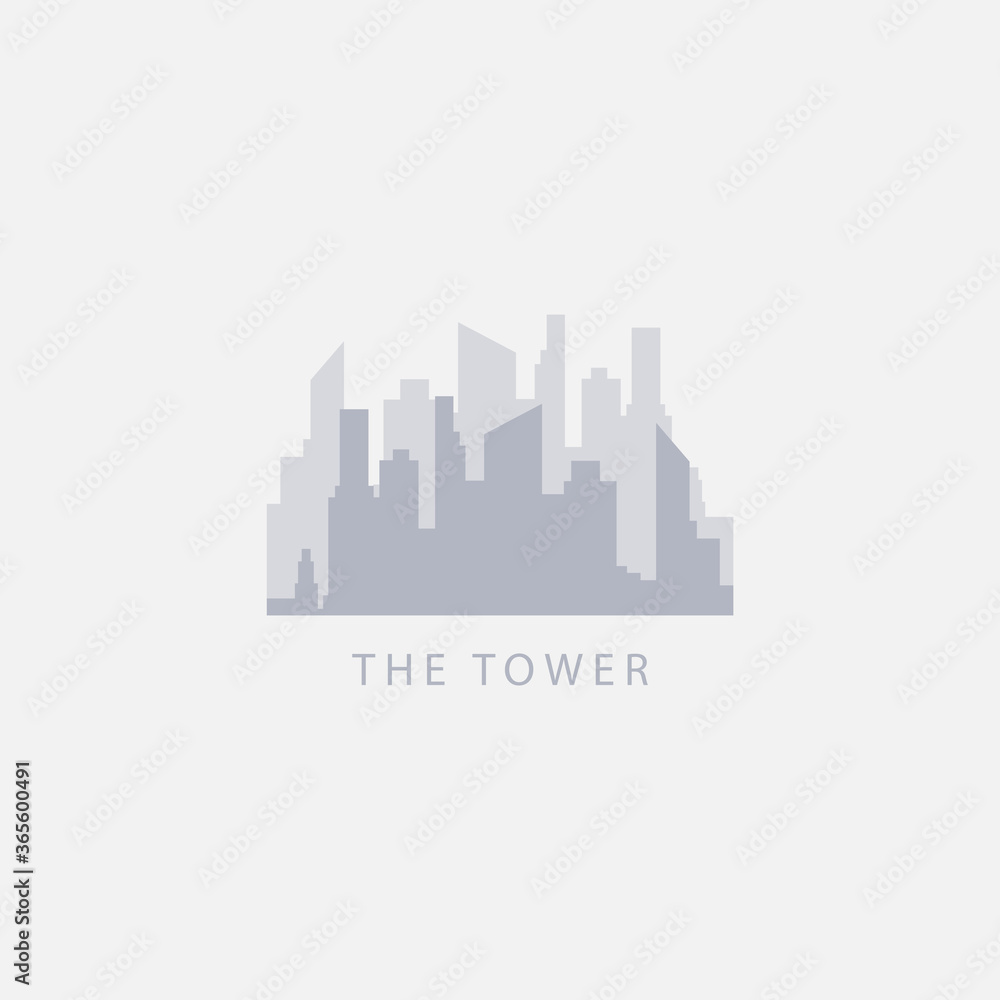 the Tower Building Vector Template Design Logo Illustration