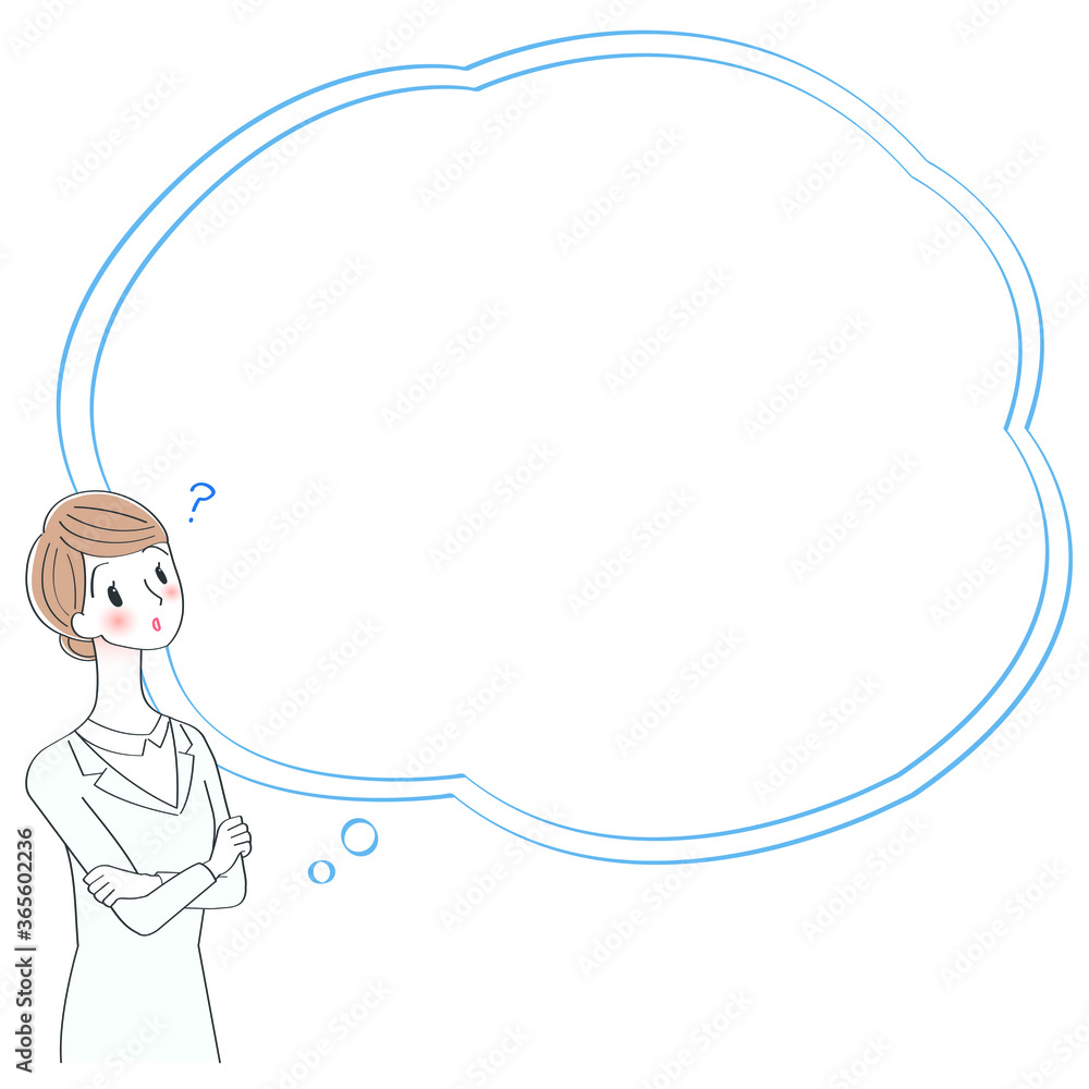 medical job woman and speech bubble
