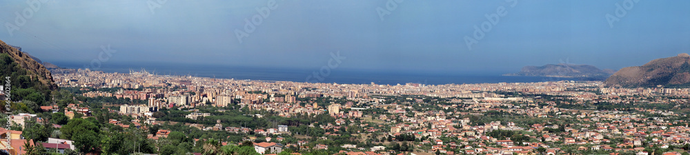 Panoramic view of Palermo from Monreale