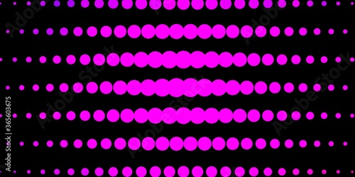 Dark Purple, Pink vector background with bubbles. Colorful illustration with gradient dots in nature style. Pattern for business ads.
