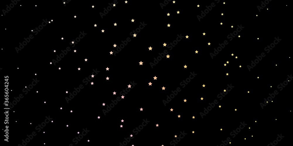 Dark Pink, Yellow vector template with neon stars. Decorative illustration with stars on abstract template. Pattern for new year ad, booklets.