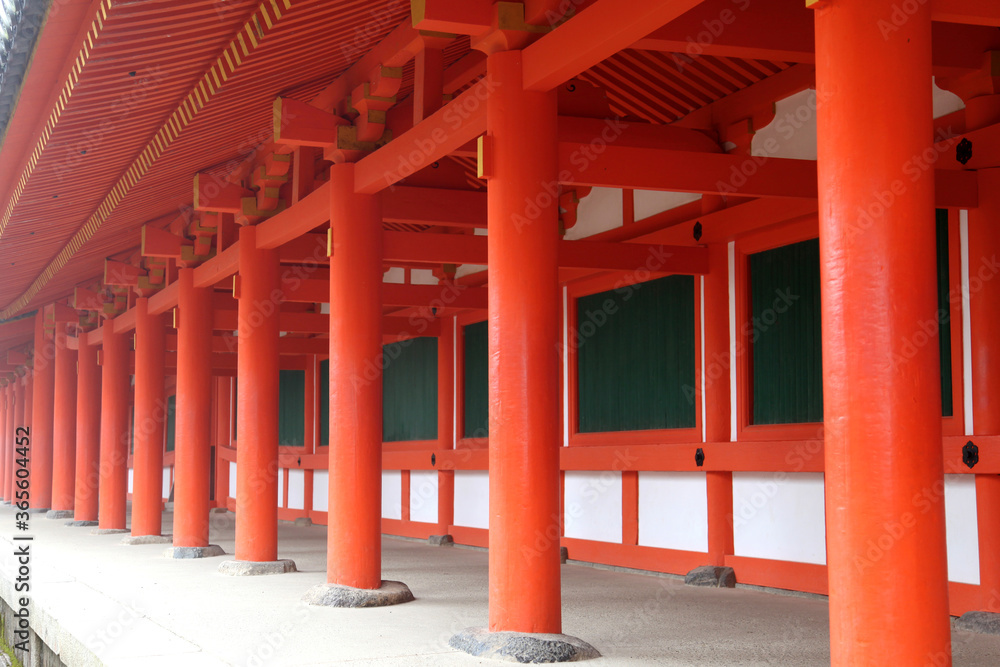 The Kasuga-Taisha Shrine or Kasuga Grand Shrine in Nara, Kansai, Japan.