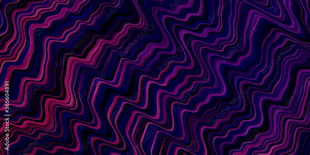 Dark Purple vector backdrop with circular arc. Illustration in abstract style with gradient curved.  Pattern for ads, commercials.