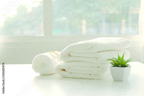 white towel on a table
