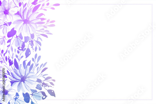 elegant watercolor flower soft background with text space