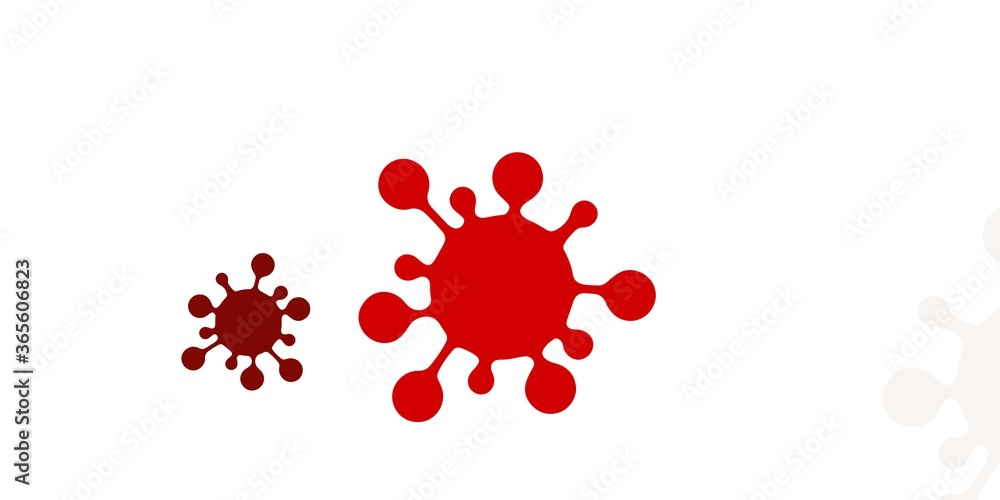Light green, red vector template with flu signs. Light green, red vector template with flu signs.