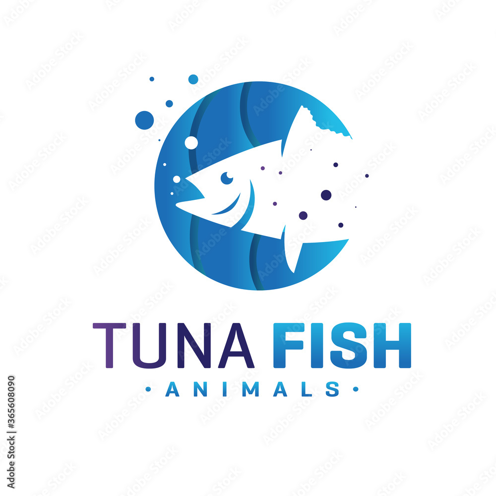 tuna vector logo design tuna vector logo design