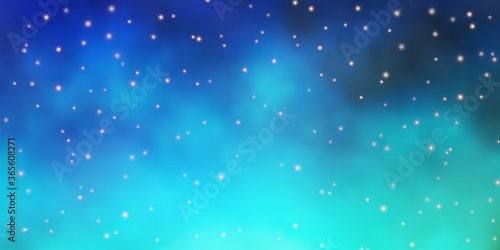 Light Blue, Green vector template with neon stars. Blur decorative design in simple style with stars. Pattern for websites, landing pages.