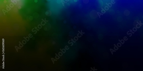 Light Blue, Green vector background with circles. Abstract illustration with colorful spots in nature style. Design for posters, banners.