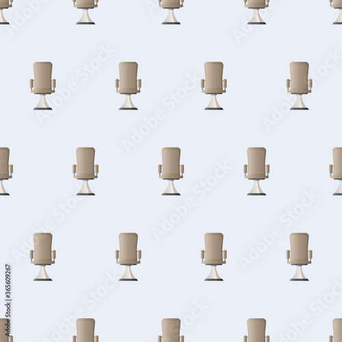 Seamless pattern Office chair. Vector illustration of an office chair for a boss. Good for a background on a business theme. photo