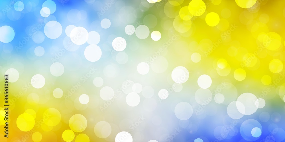 Light Blue, Yellow vector backdrop with circles. Abstract illustration with colorful spots in nature style. Pattern for websites, landing pages. Light Blue, Yellow vector backdrop with circles. Abstract illustration with colorful spots in nature style. Pattern for websites, landing pages.
