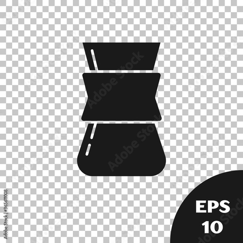 Black Coffee turk icon isolated on transparent background. Vector.