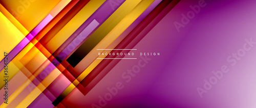 Dynamic lines on fluid color gradient. Trendy geometric abstract background for your text, logo or graphics