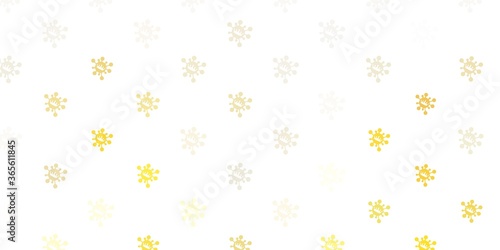 Light orange vector backdrop with virus symbols.