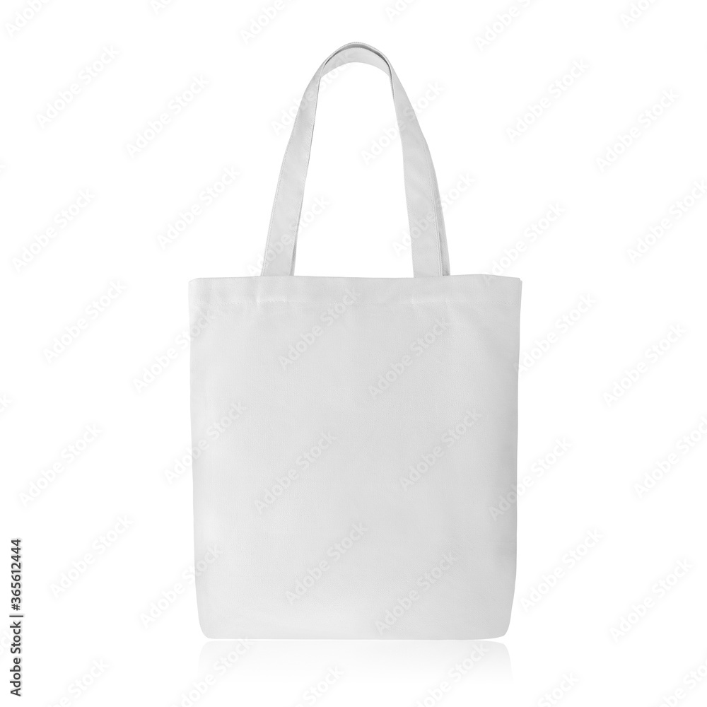 Download Mock up tote bag eco hipster white cotton fabric on white brick  wall for free