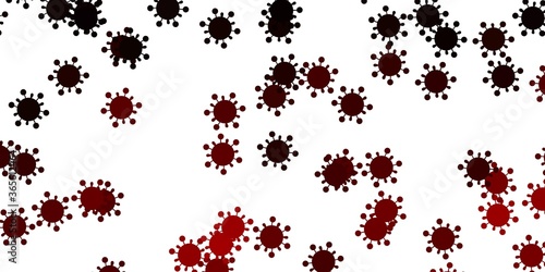 Light brown vector backdrop with virus symbols.