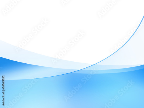 白背景に青色を基調とした曲線抽象模様