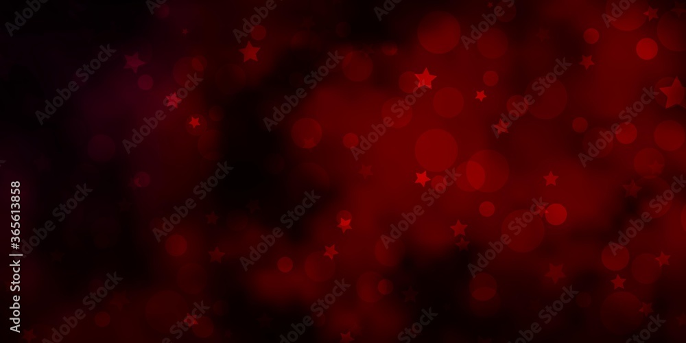 Dark Red vector backdrop with circles, stars. Abstract design in gradient style with bubbles, stars. Pattern for design of fabric, wallpapers. Dark Red vector backdrop with circles, stars. Abstract design in gradient style with bubbles, stars. Pattern for design of fabric, wallpapers.
