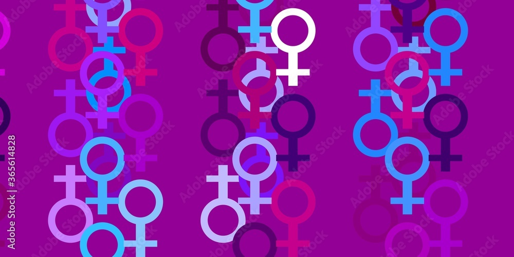 Light Green vector backdrop with woman's power symbols. Light Green vector backdrop with woman's power symbols.