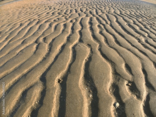 父母ヶ浜の砂浜に広がる砂紋