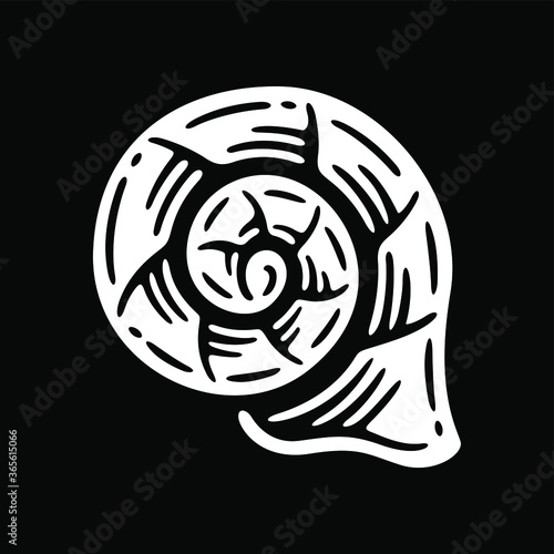 snail shells, sketch style vector illustration isolated on white background.