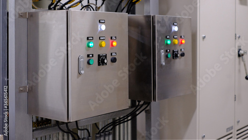 electrical part and accessories in the  control cabinet , control and power distributor,lockout ,tagout