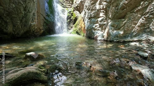 The Millomeris waterfall. Platres, Cyprus. photo