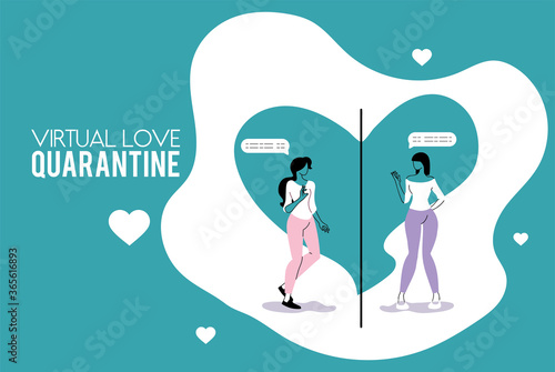 couple sending love messages by cell phone