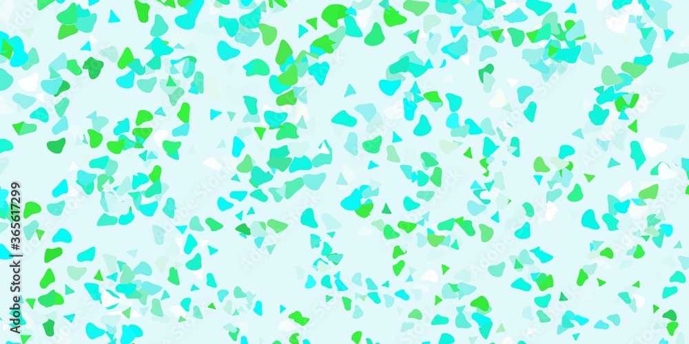 Light green vector backdrop with chaotic shapes. Light green vector backdrop with chaotic shapes.