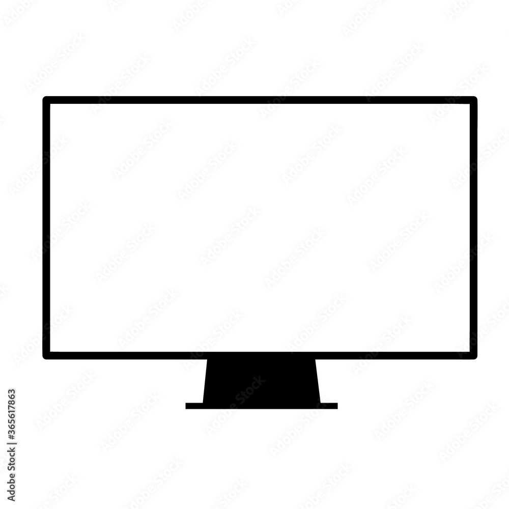 TV Monitor Black Outline Vector Design for Icon, Symbol, Graphic Resources, and Logo. EPS 10 Editable Stroke TV Monitor Black Outline Vector Design for Icon, Symbol, Graphic Resources, and Logo. EPS 10 Editable Stroke