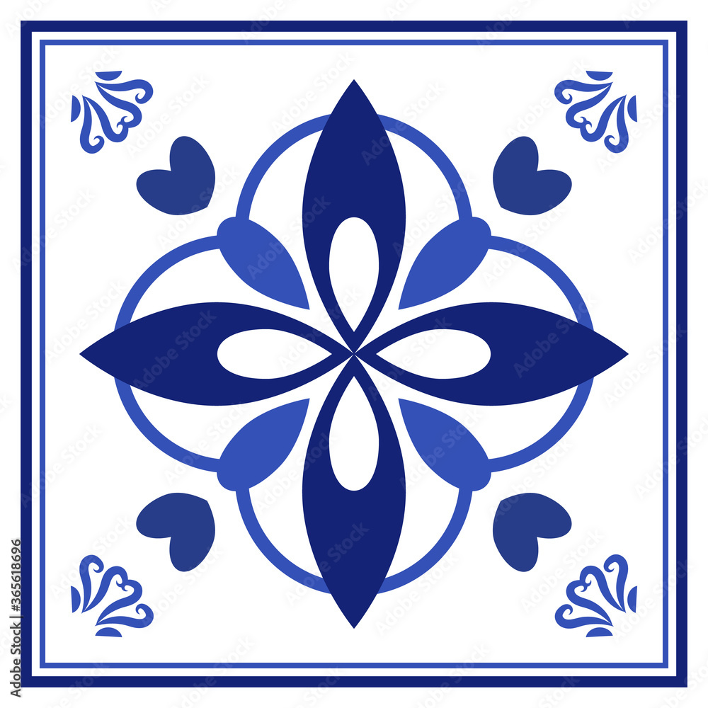 Azulejos portuguese traditional ornamental tile Azulejos portuguese traditional ornamental tile