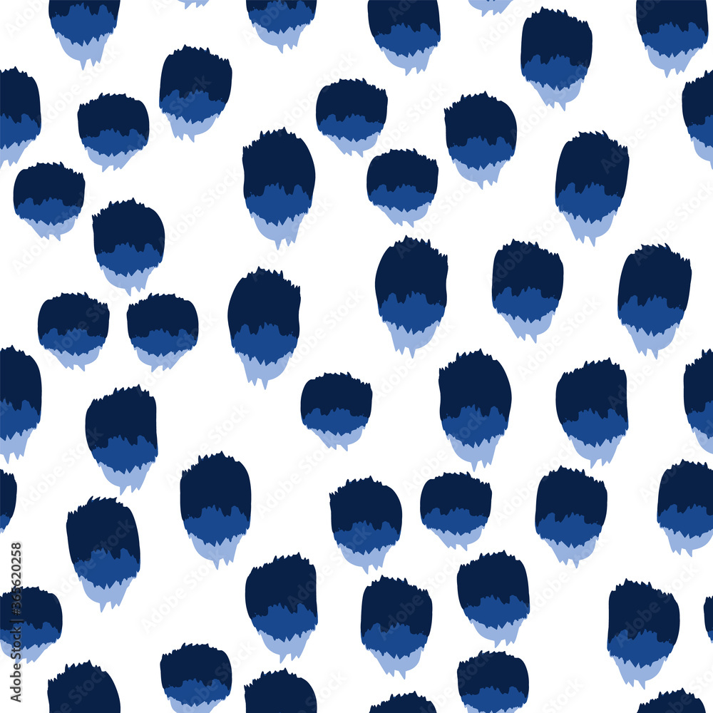 Indigo Brushstroke Vector Seamless Pattern. Indigo Brushstroke Vector Seamless Pattern.