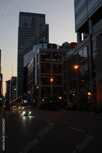 buildings at the sunset in Toronto