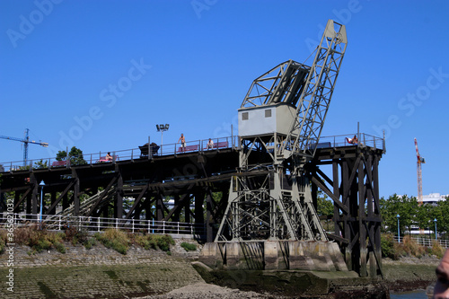 Abandoned machinery in the estuary of Bilbao