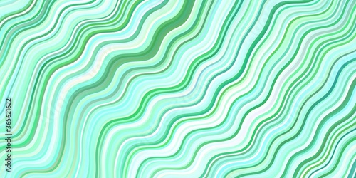 Light Green vector backdrop with bent lines.