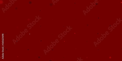 Light Red vector doodle background with flowers.