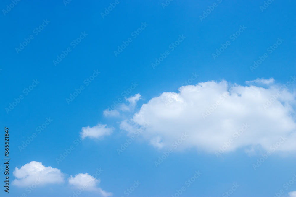 White cloud and blue sky. Nautral background and texture.