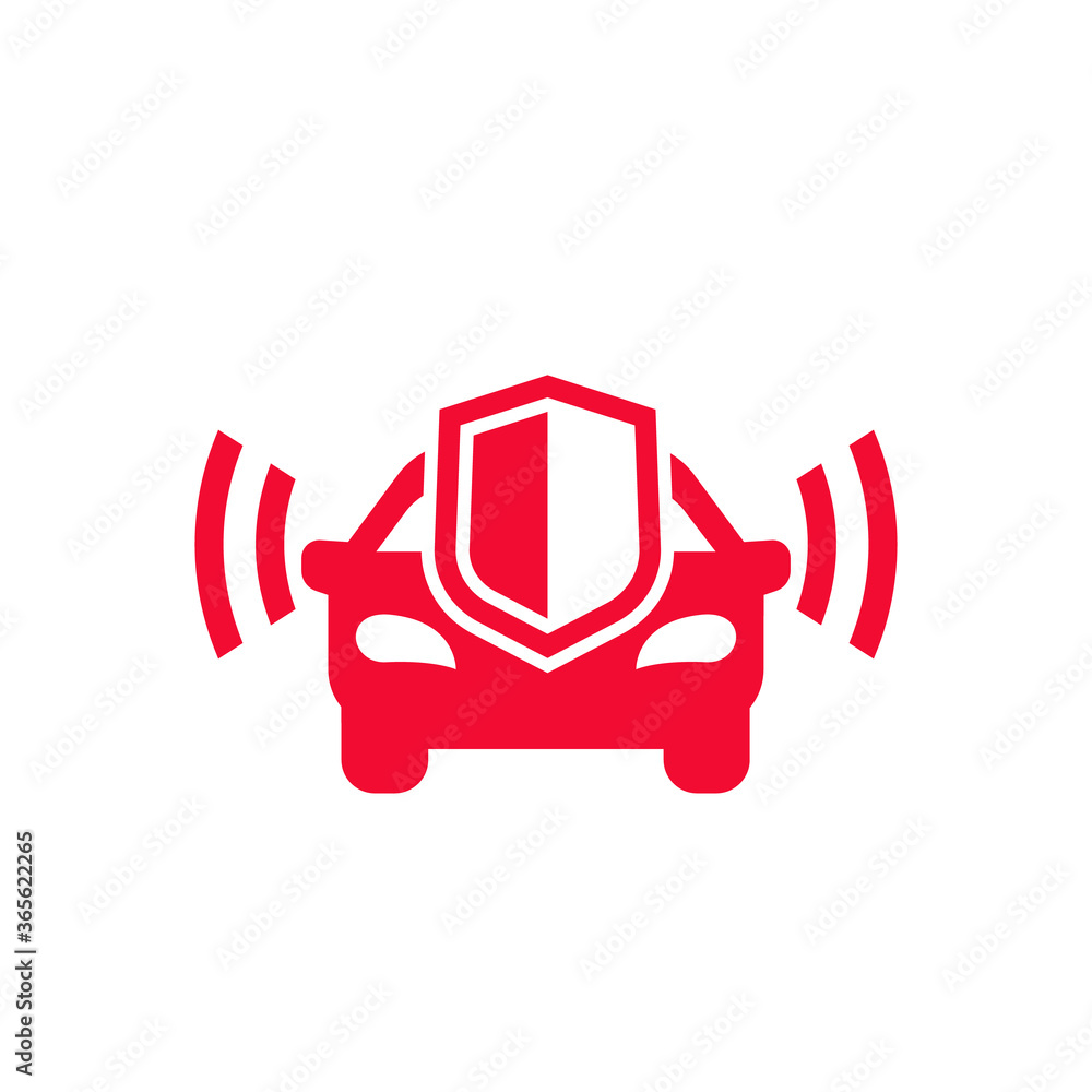 car alarm system icon on white