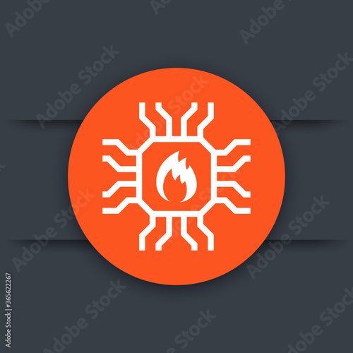 chipset overheating icon